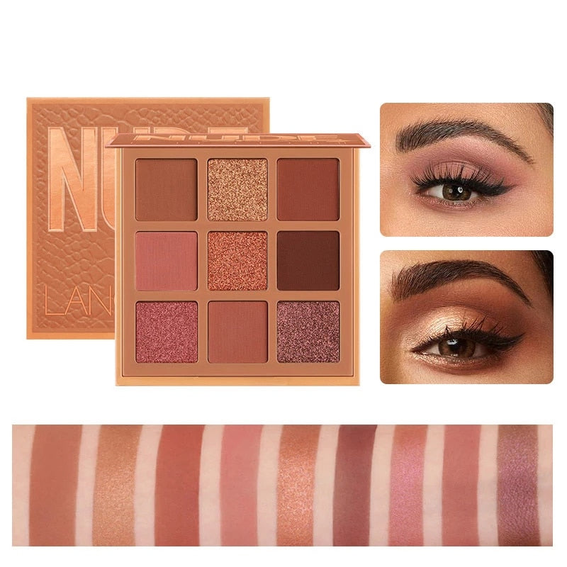 Paleta de Sombras 9 Cores - Langmanni